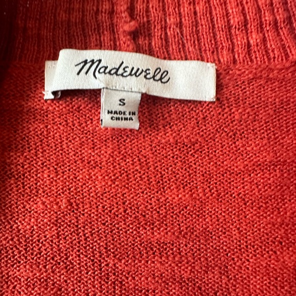 Madewell cardigan, burnt orange, size S - Picture 4 of 7